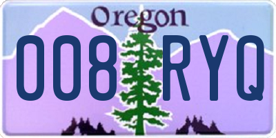 OR license plate 008RYQ