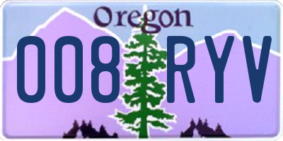 OR license plate 008RYV