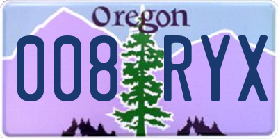 OR license plate 008RYX