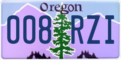 OR license plate 008RZI