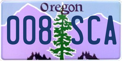 OR license plate 008SCA