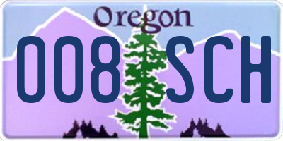 OR license plate 008SCH