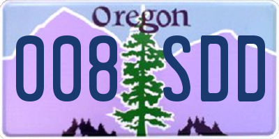 OR license plate 008SDD