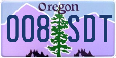 OR license plate 008SDT