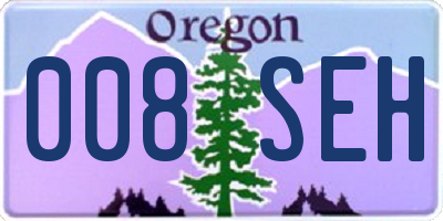 OR license plate 008SEH