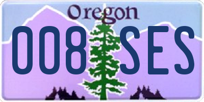 OR license plate 008SES