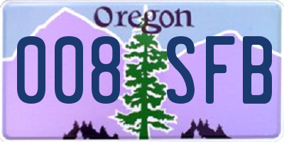 OR license plate 008SFB