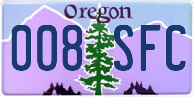 OR license plate 008SFC