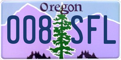 OR license plate 008SFL