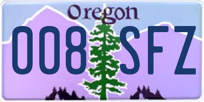 OR license plate 008SFZ