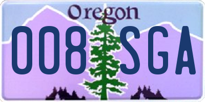 OR license plate 008SGA