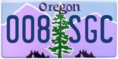 OR license plate 008SGC