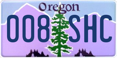 OR license plate 008SHC