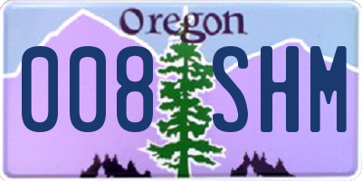 OR license plate 008SHM