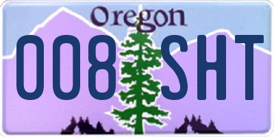 OR license plate 008SHT