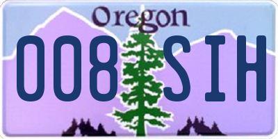 OR license plate 008SIH