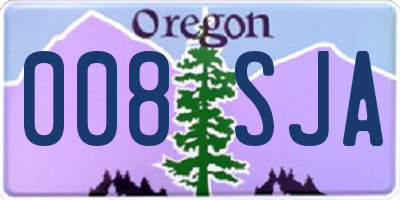 OR license plate 008SJA