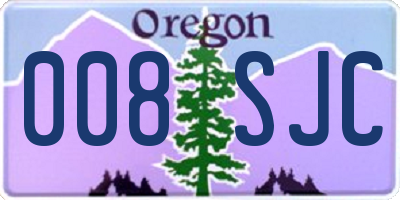 OR license plate 008SJC