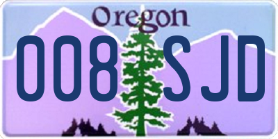 OR license plate 008SJD