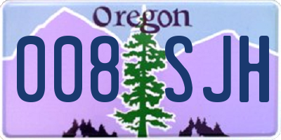 OR license plate 008SJH