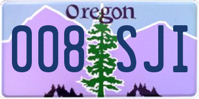 OR license plate 008SJI