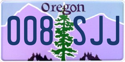 OR license plate 008SJJ