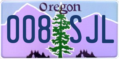 OR license plate 008SJL