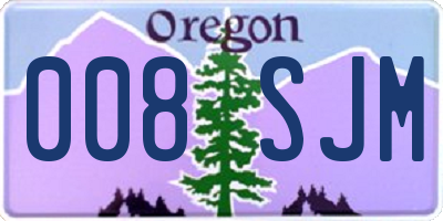 OR license plate 008SJM