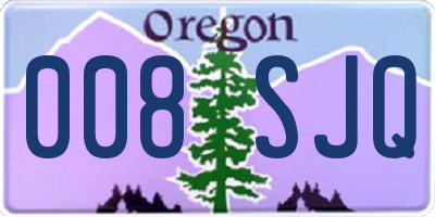 OR license plate 008SJQ