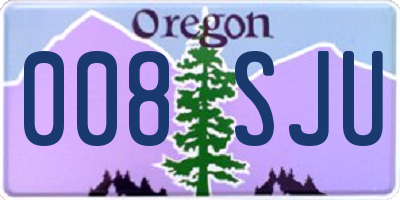 OR license plate 008SJU