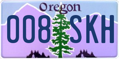 OR license plate 008SKH