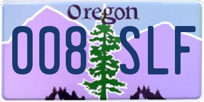 OR license plate 008SLF