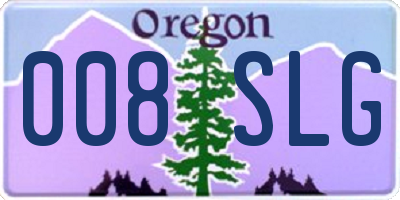 OR license plate 008SLG