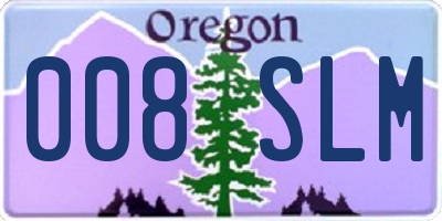 OR license plate 008SLM