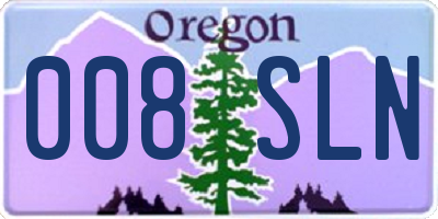OR license plate 008SLN