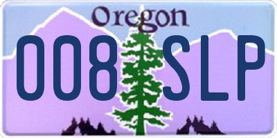 OR license plate 008SLP