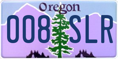OR license plate 008SLR