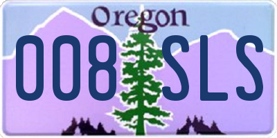 OR license plate 008SLS