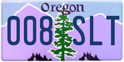 OR license plate 008SLT