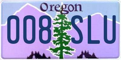 OR license plate 008SLU
