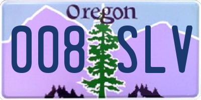 OR license plate 008SLV