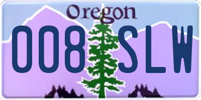 OR license plate 008SLW