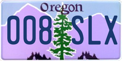 OR license plate 008SLX