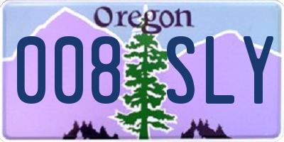 OR license plate 008SLY