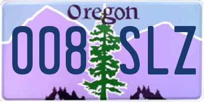 OR license plate 008SLZ