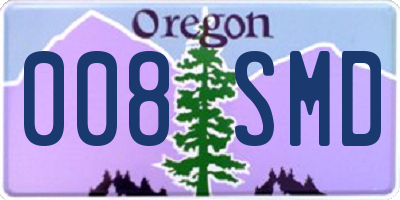 OR license plate 008SMD