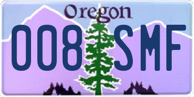 OR license plate 008SMF