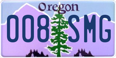 OR license plate 008SMG