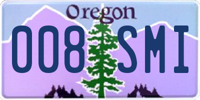 OR license plate 008SMI