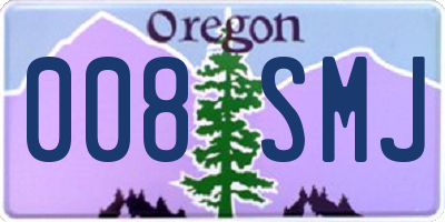 OR license plate 008SMJ